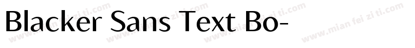 Blacker Sans Text Bo字体转换